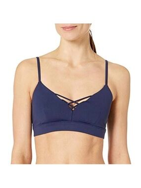 Alo Yoga Sports Bra Size Small 274096 Women's Interlace Rich Navy